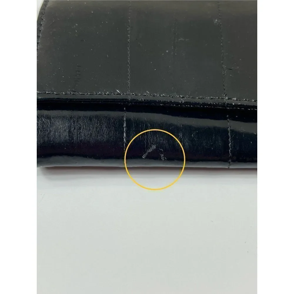 Austin Grey Geniune Eelskin Trifold Keyholder Snap Wallet Black Unisex